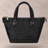 کیف زنانه مشکی نایلونی کارل لاگرفلد با پچ سیلیکونی و طرح برجسته آیکونیک | Karl Lagerfeld black nylon tote bag with Ikonik rubber patch and embossed silhouette detail
