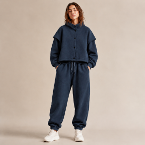 ست بلوز و شلوار دورس گشاد ورزشی زنانه Loose Fit Fleece Sweatshirt and Jogger Pants Set