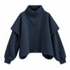 ست بلوز و شلوار دورس گشاد ورزشی زنانه Loose Fit Fleece Sweatshirt and Jogger Pants Set