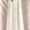 شلوار واید بگ پیله‌دار کمربند چرمی زنانه پرادا Prada Pleated Wide-Leg Trousers with Leather Belt
