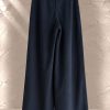 شلوار واید بگ پیله‌دار کمربند چرمی زنانه پرادا Prada Pleated Wide-Leg Trousers with Leather Belt